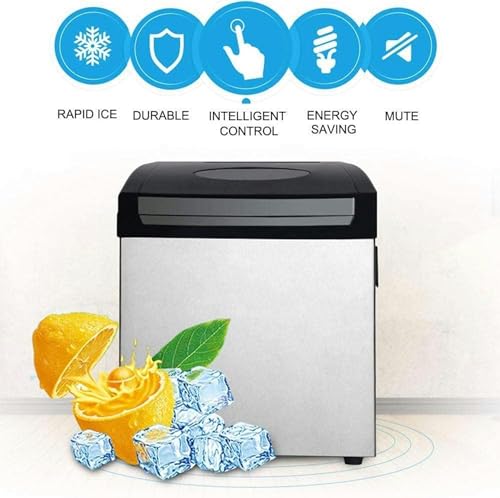 Fabricadora de hielo portátil con control LED y 2 tamaños de cubos miniatura 2