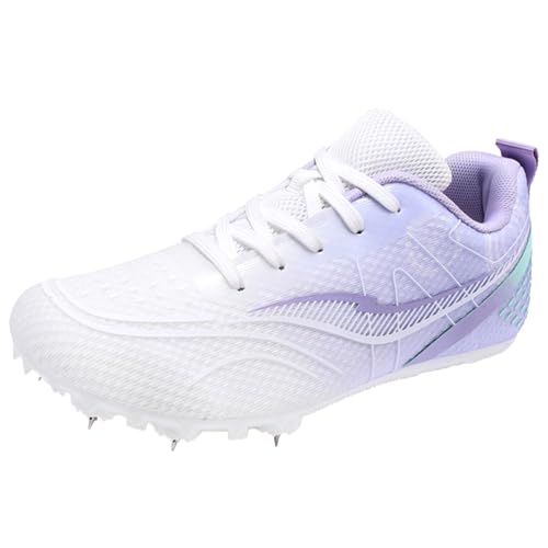 Hiuzylqx Scarpe da Atletica Leggero Donna 7 Chiodi Traspiranti Scarpe da Corsa Professionali da Competizione per Atletica Leggera,A,39 EU