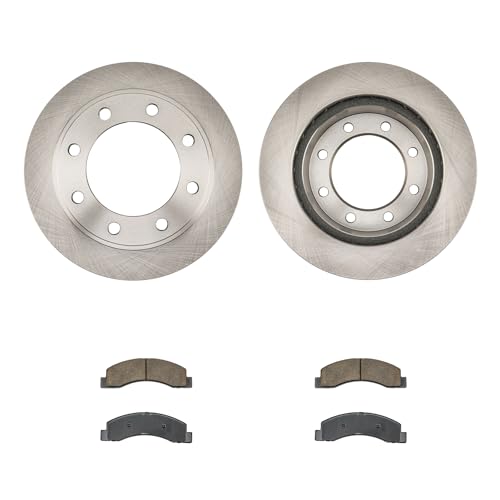 Image of KAX Front Brake Kit, OE Brake Rotors and Ceramic Brake Pads | Fits Ford F-250 Super Duty 1999-2004, Ford F-350 Super Duty 1999-2004, Ford Excursion 2000-2005, Automotive Replacement Brake Kit