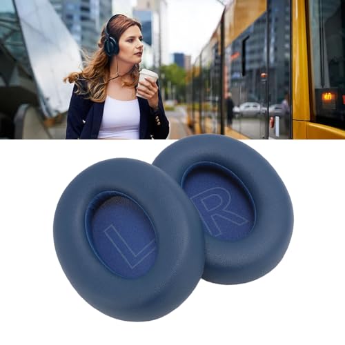 Earpads for Soundcore Life Q20 Q20 BT Headphone, Protein Leather Sponge Noise Isolation Replacement Ear Cushions (Blue) - Image 4
