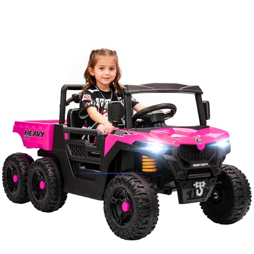 Qaba 24V Kids Ride On Car 6 Wheels, 4WD Electric Ride On