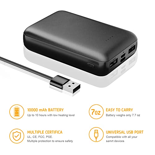 Whsahans 5V 2A Rechargeable Battery Pack For Heated Vest 10000Mah Heated Jacket Battery Power Bank For Heated Vests Heated Jackets Heated Hoodies For Men Women thumb #2