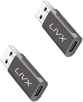 Livx Type C to USB 3.0 Converter Converter OTG Adapter LVA-OTGCF Dual Pack