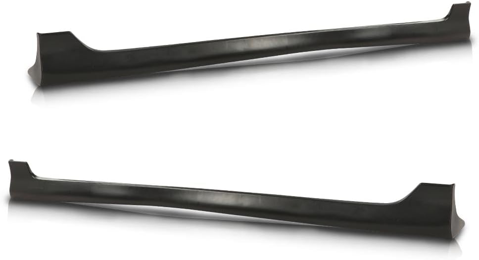 CNNELL Side Skirt Spoilers Body Kit Compatible with Toyota Corolla 2003-2008 Black Rocker Panel Guard Trim