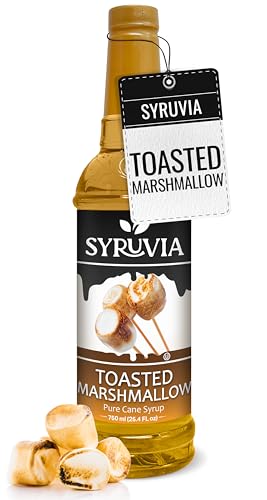 Syruvia Coffee Syrup, Toasted Marshmallow Flavored Syrup for Drinks, Lattes, and Desserts...