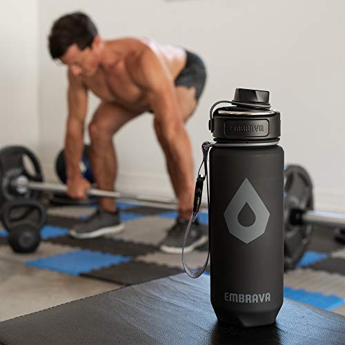Image of Embrava Sports Water Bottle (24oz, Lavender) Fast Flow Flip Top Lid