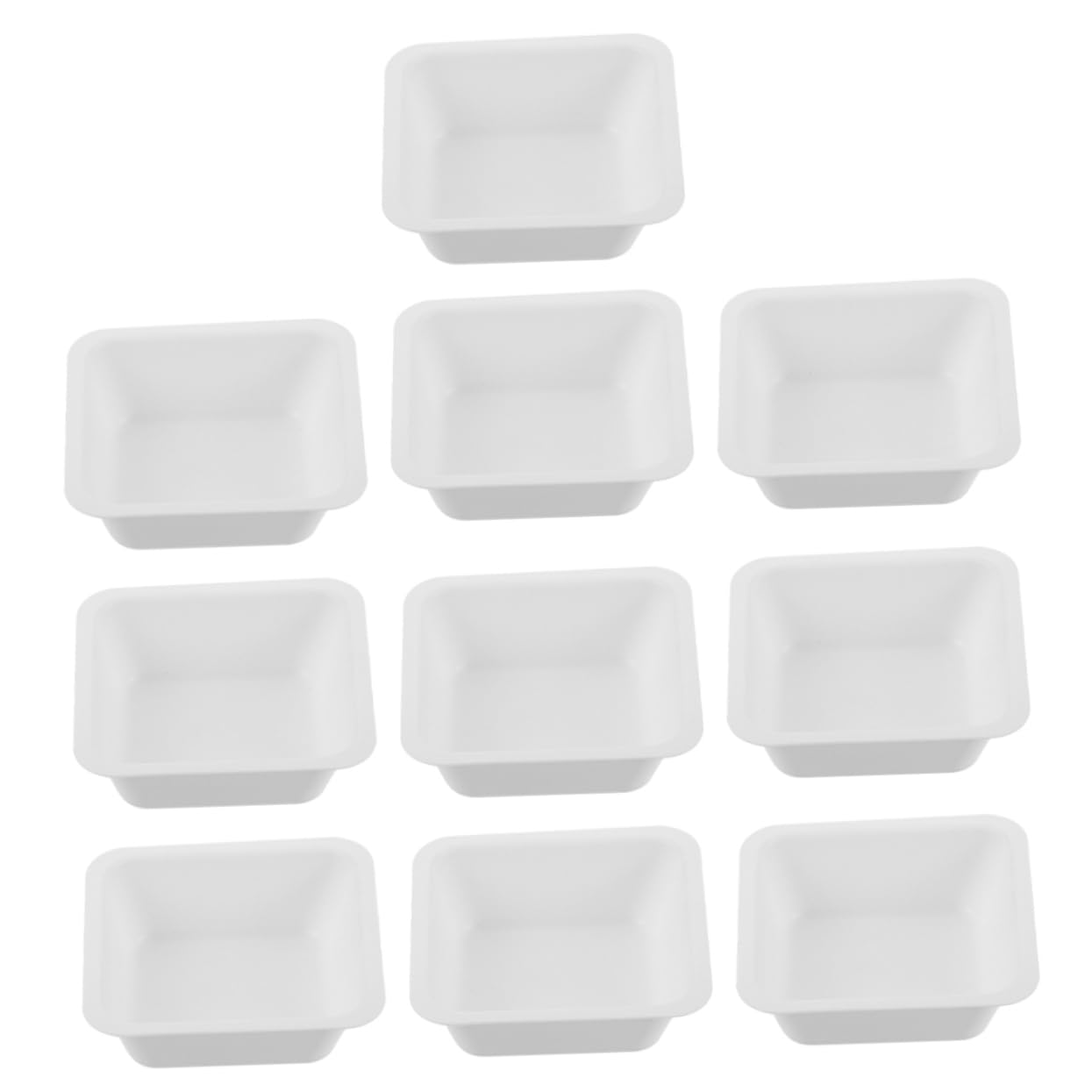 SOLUSTRE 10pcs 250ml Square Weighing Boat Scale Pan for Accurate Measurement Food Safe Non-Stick Plastic Weighing Dish