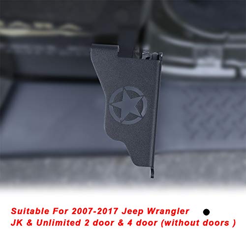 Cartaoo Stainless Steel Black Metal Front Foot Pegs Rest Kick Panel For 2007-2017 Jeep Wrangler Jk & Unlimited (2Pcs In 1Pack) #TOP5