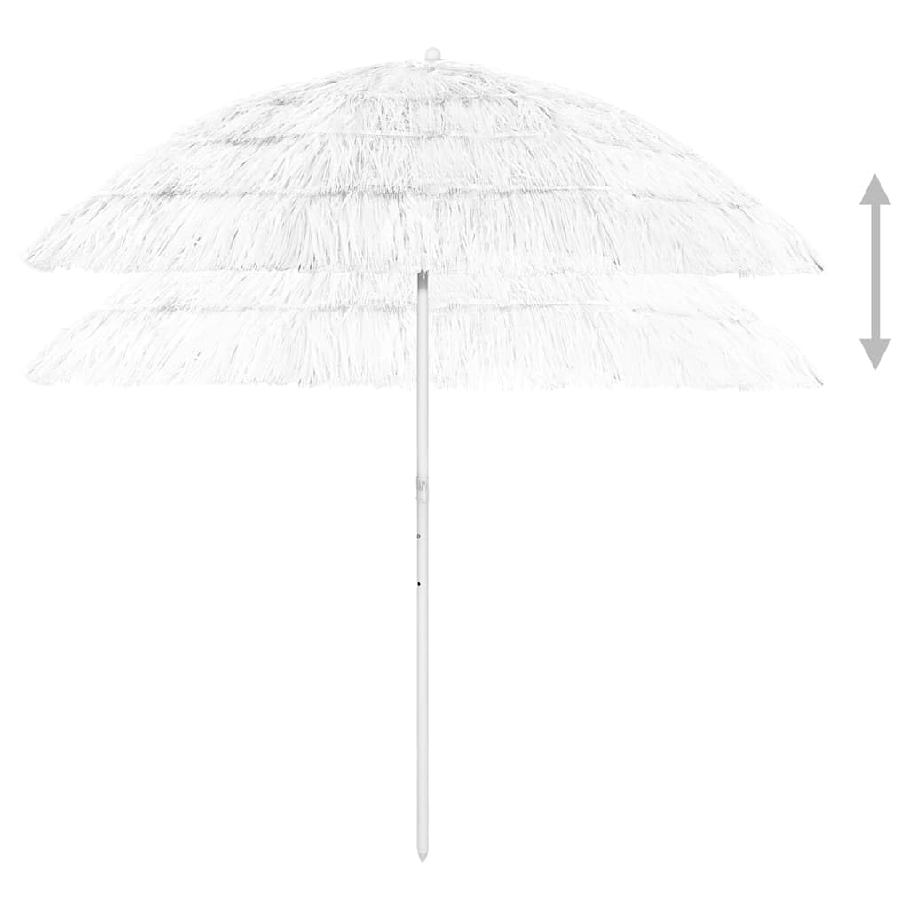 Sombrilla de Playa Hawaii con Protección UV y Función de Inclinación, Varilla Resistente y Clavo de Soporte Fijo, Perfecta para Bloquear Rayos Solares, Montaje en Soporte