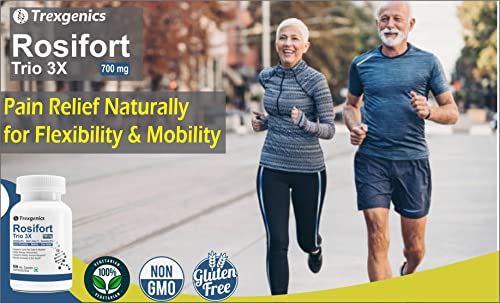 Image of Trexgenics ROSIFORTE TRIO Rosehip, Boswellia, Devil's Claw 700 mg Joint Pain & Inflammation Support VEGAN & NON-GMO (60 Veg. Capsules) (Pack of 2)