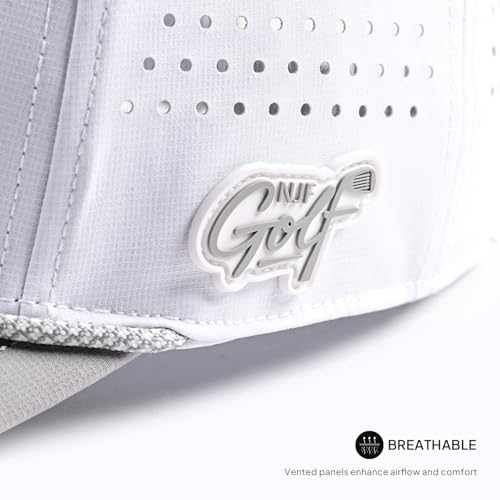 Image of Men's Golf Hat with Tee Holder & Magnetic Ball Marker | Breathable Performance Golfing Hat for Men | Water-Resistant Rope Golf Cap | Moisture-Wicking Snapback Golfing Hats