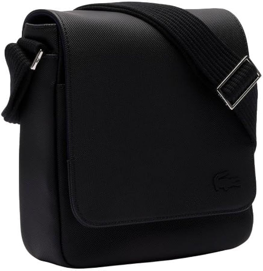Amazon.com: Lacoste Men's Classic Flap Crossbody Bag, Black Flap