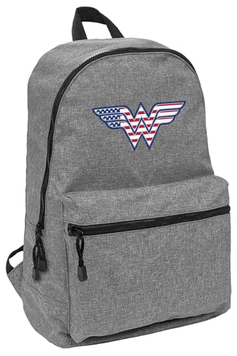 LOGOVISION Wonder Woman USA American Flag Logo Lightweight Backpack for Work School Daily Use Packable for Travel