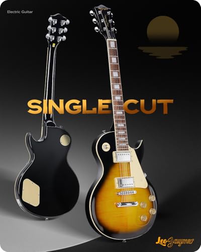 Image of Leo Jaymz SC Series Electric Guitar - Mahogany Body, Laurel Fingerboard, Dual Humbuckers, Tune-O-Matic Bridge, C Neck, 18:1 Tuners (Sunburst)