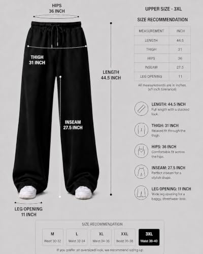 Image of Pure Cotton Men's Baggy Lower | Lower for Man Loose Fit with Pockets & Elastic Waist I Baggy fit Lowers for Gym, Jogging & Casual Wear