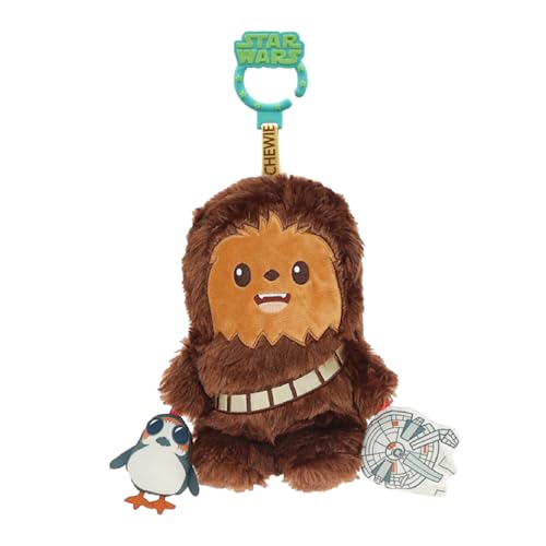 Image of Kids Preferred Star Wars Chewbacca On the Go Activity Toy - with Rattle, Crinkle, Squeaker, Teether, Travel Clip, Sensory Toy, for Ages 0+