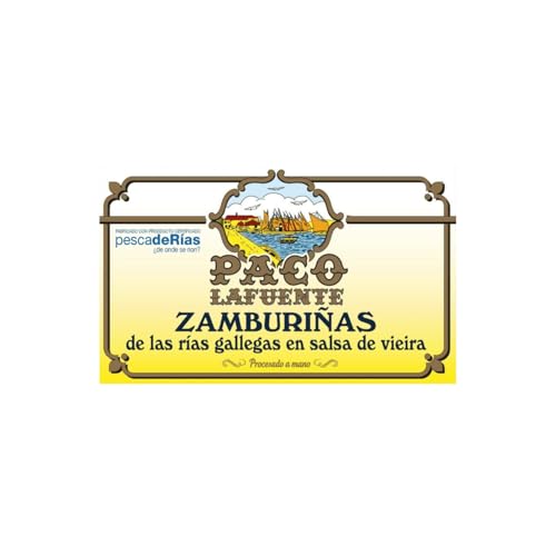 Zamburiñas en Salsa de Vieira de las Rias Gallegas - Paco Lafuente Lata 115 gr - 15 unidades