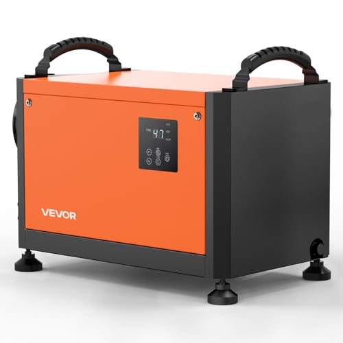 VEVOR 70 Pints Commercial Dehumidifier with Drain Hose, Portable Crawl