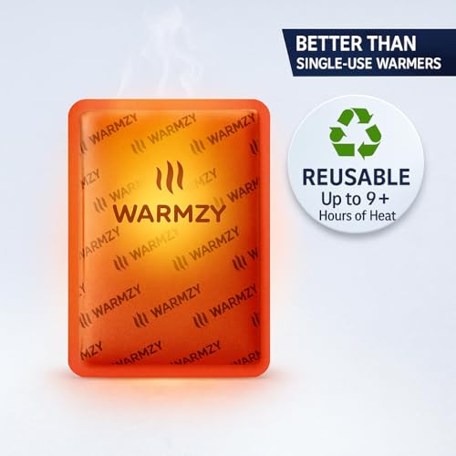 Image of Warmzy Reusable Body,Hand & Foot Warmers | Warmth for 9+ Hours | Pocket Heater Body & Hand Warmers Heat Pouch | Self Heating Warmer Camping Accessories for Men