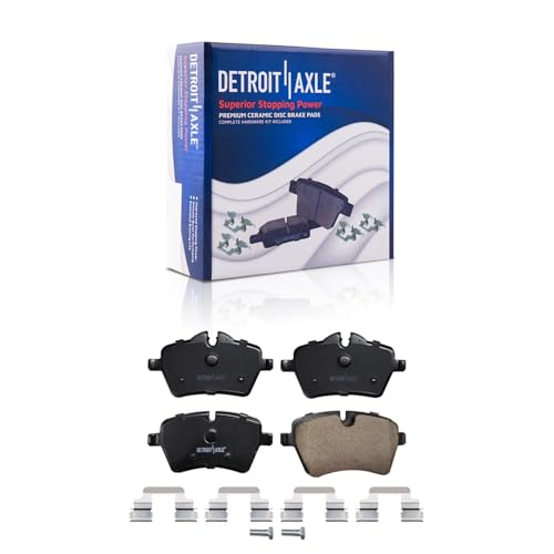 Image of Detroit Axle - Brake Kit for 2011-2016 Mini Cooper Countryman 2013-2016 | Cooper Paceman 11.57 inch inch Front and 11.02 inch inch Rear Disc Brake Rotors Ceramic Brake Pads Replacement