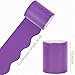 Whaline 65.6ft Purple Bulletin Board Borders 4 Rolls Purple Series Die-Cut Board Trim for School Classroom Office Chalkboard