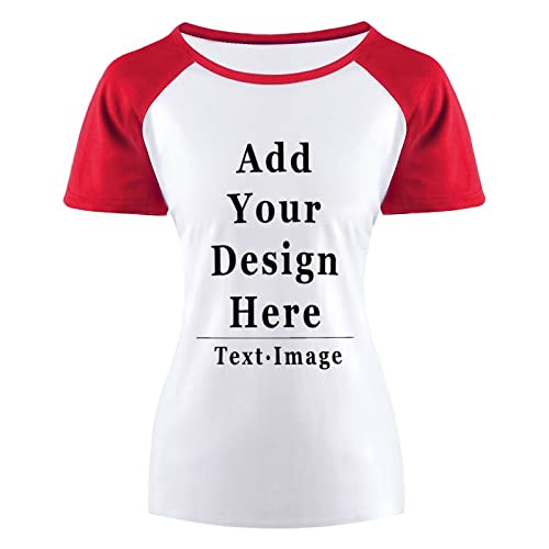 Custom T-Shirts for Women Single-Sided Printing Add Your Photo Text
