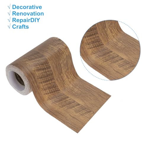 Image of PATIKIL Wood Grain Repair Tape 4.7in x33ft, Self Adhesive Realistic Textured Repair Tape Patch for Floor Door Table Cabinets Desk, Begonia