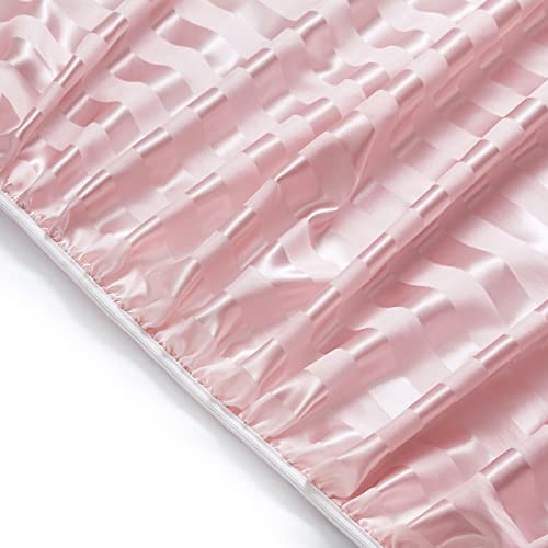 Parure de lit en satin imprimé à rayures avec drap-housse SiinvdaBZX