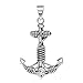 Produktbild MATERIA Herren Kettenanhänger Anker - 925 Sterling-Silber Herrenschmuck schwarz antik oxidiert 23x38mm KA-285