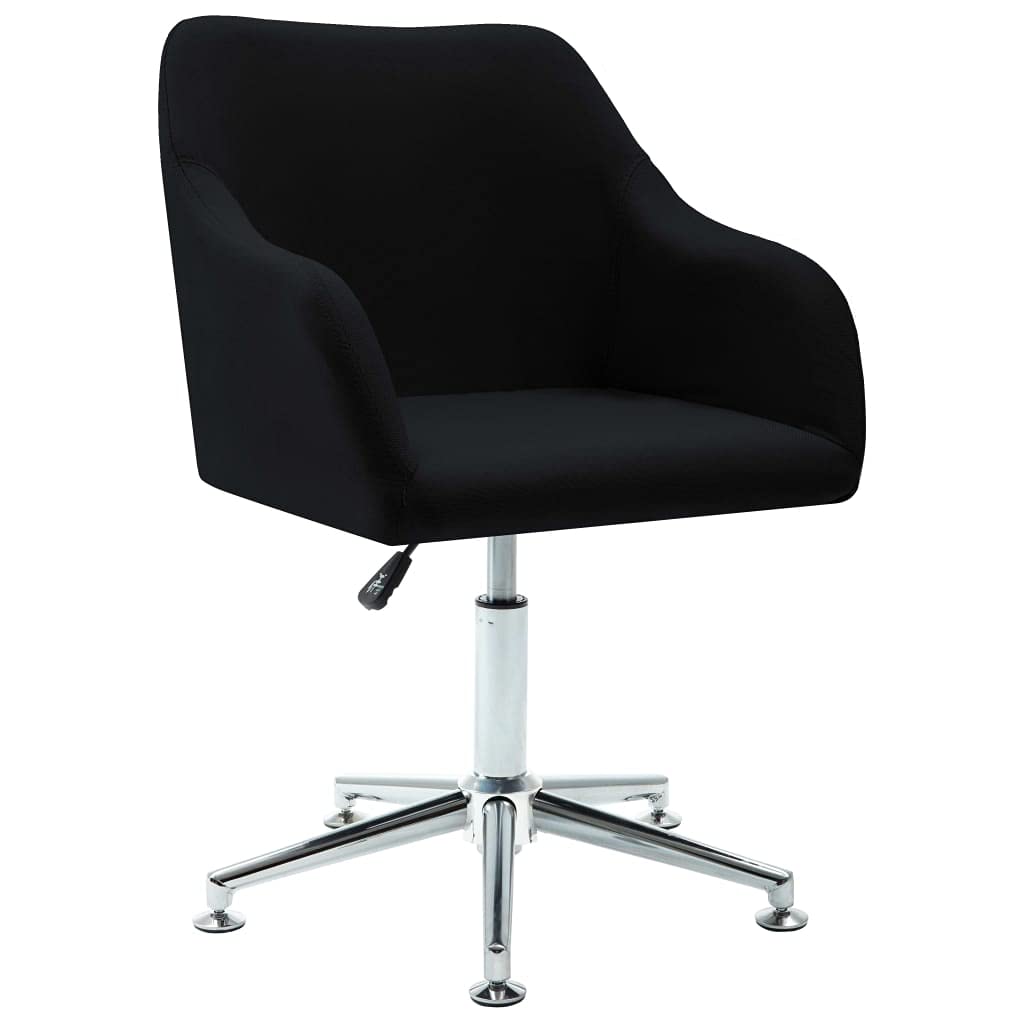 Krzesło do jadalni obrotowe, czarne, tapicerowane podłokietnikami, ergonomiczne, do kuchni, salonu, biura, jadalni, z regulacją wysokości, drewniana rama, nogi stalowe, nowoczesne, wygodne
