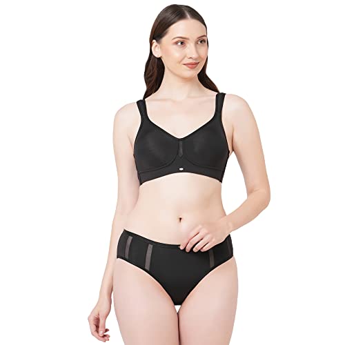 Image of SOIE Women Full Coverage Minimiser Bra with High Waist Brief Set