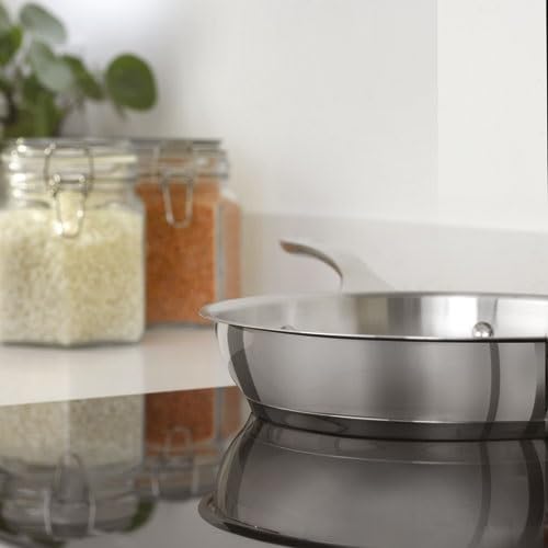 Lagostina Orchestra Padella Con Manico Lungo In Acciaio Inox 18/10 Ø 28 cm, Fondo Lagotherm 3 Strati, Effetto Specchio Esterno e Interno Satinato, per Tutte le Fonti di Calore