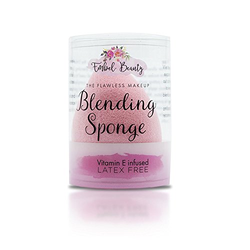 Vitamin E Infused Extra Soft Latex Free Reusable Long Lasting Makeup Blending Sponge Applicator Tool by Embel Beauty