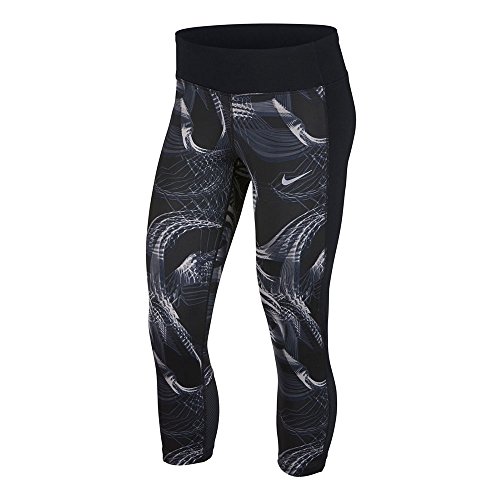Nike women's tight racer running crop pants-black-xs