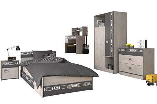 Jugendzimmer Fabric 11 von Parisot 6 teiliges Komplett Set in Esche und...