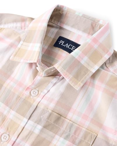 Image of The Children's Place boys Short Sleeve Button Up Shirt