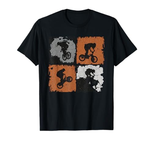 Collage Vintage BMX Rider para Ciclistas y Amantes de Las Bicicletas Camiseta