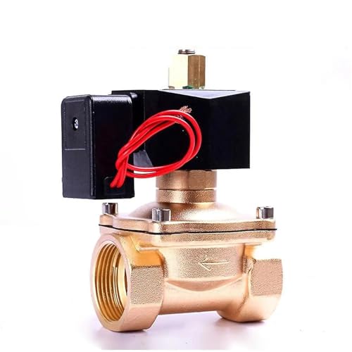 Válvula solenoide de latón de 1-1/2" normalmente abierta DC 24V para control de fluidos 3