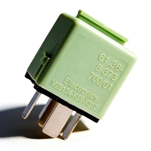 Fiknonk 1 PC Automotive Fuel Pump Relay 5-Pin OEM# 61368373700 Replacement Relay with Waterproof Housing Compatible with BMW Car Series E36 E46 E38 E39 E53 Z3 1 PC (Green)
