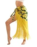 Cinturón de danza del vientre único: Con ajuste personalizable gracias a sus cordones laterales, este cinturón asegura un fit perfecto y confortable. Diseñado para bailarines de todas las tallas, minimiza deslizamientos con estilo. Los flecos largos en el borde añaden fluidez y ritmo a cada movimiento.