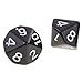 Yiotfandoll 10PCS Polyhedral D10 Dice Acrylic 10 Sided Game Dice for RPG MTG DND Dice Table Games (Black)