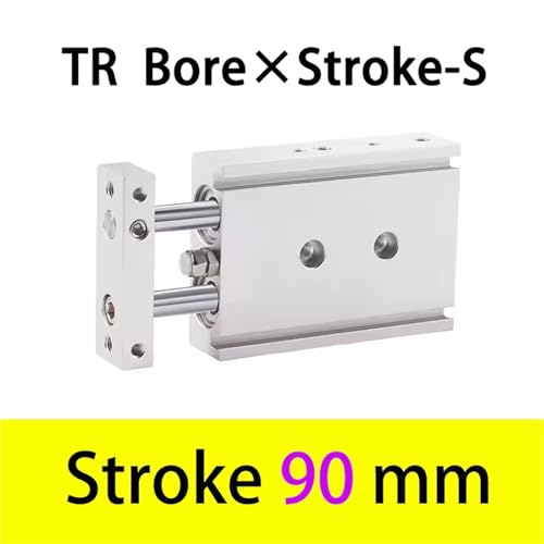 Cylindre pneumatique TR32 de 90mm de course pour guidage - 3