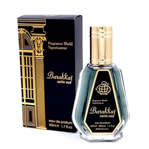 Maison Barakkat Eau de Parfum 50ml EDP - Unisex Long Lasting Luxury Perfume Spray Inspired by Designer Fragrance - by Fragrance World (Satin Oud)