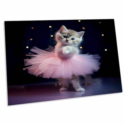 3dRose Pad grande con diseño de gatito bailarín miniatura 1