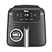 Ninja Luftfritteuse 4,7L 3in1 Luftfritteuse Fritteuse Heißluftfritteuse Heißluftfritteuse 1-2 Portionen Digital Tiefkühlfach Antihaft-Fritteuse Frittierkorb 2000W Schwarz AF110EU