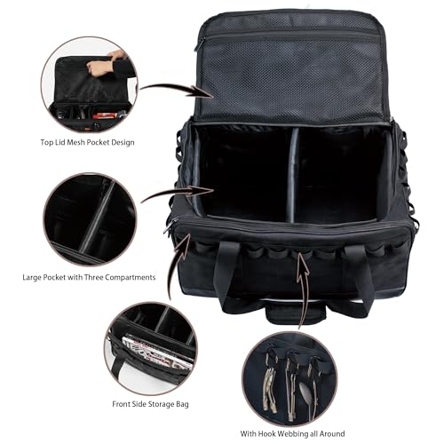 COOZMENT 35L Camping Bag,Tactical Duffle Bag with Waterproof Bottom,Shoe Bag for Travel/Outdoor with 3 Adjustable Dividers,Picnic Camping Organizer,Multi-functional Duffel Bag for Camping/Sports/GYM - Image 5