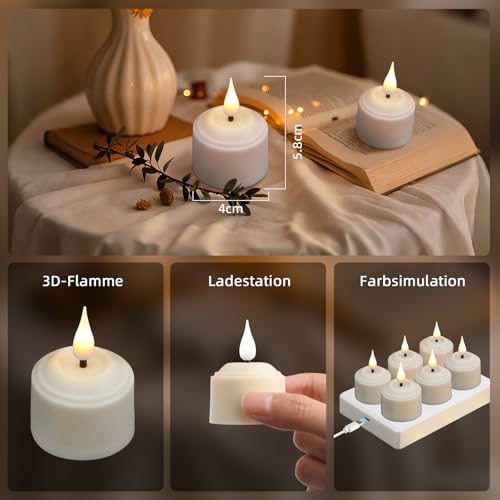 Velas LED recargables que evitan incendios y cera en tus mesas 3