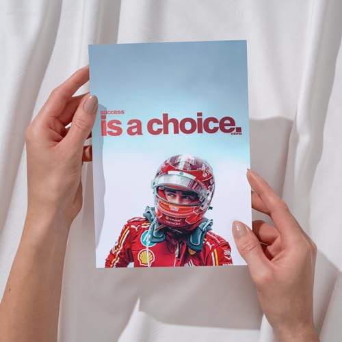 Image of Posters Inc Sports F1 Cars Motivational Posters for Wall A4 Size Aesthetic Setup 300 GSM Matte Paper Pack of 6 Automotive Motorsport Decor for Boys Gaming Room, Bedroom, Home & Office with Adhesive