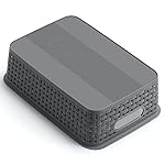 NETANY Plastic Storage Baskets - 8 Pack, Gray, Durable, Easy to Use, Flexible, Multi-Purpose, Ideal for Closets, Cabinets, Shelves, Countertops - Image 4