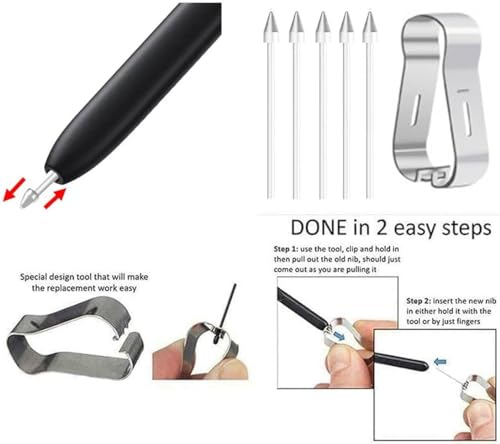 Image of Sounce Stylus Pen Nib Replacement Nibs for Samsung S Pen Refill Tool Set Compatible with Spen Tab S6 S7+ Lite Note10 Note20 Nib Tip (Stylus Pen Not Included) - White